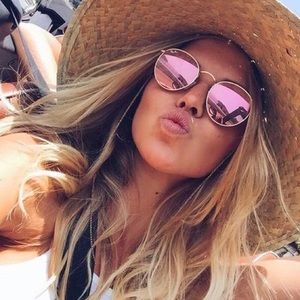 Ray-Ban Pink Mirrored Round Metal Sunglasses